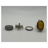 925 Size 7 Ring Lot of 4