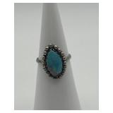 Size 5 925 Sleeping Beauty Turquoise Stone Ring