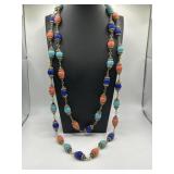 60in Ribbed Beaded Layer Necklace