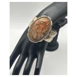 925 Laguna Lace Agate Stone Cuff Bracelet