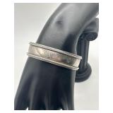 Engraved 925 Cuff Bracelet