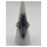 925 Ring Size 6.5 Dendritic Agate Stone Ring