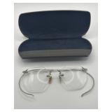 Vintage Rimless Eyeglasses Octagonal Lenses,