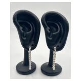Reffeer Sterling Silver Chain Dangle Earrings