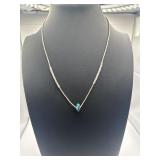 15in Turquoise Heishi Beaded Nugget Necklace