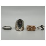 925 Size 6.75 Ring Lot of 4