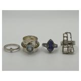 Size 7 925 Ring Lot of 4