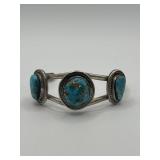925 Turquoise Old Pawn Cuff Bracelet