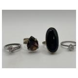 925 Ring Size 8 Lot of 4
