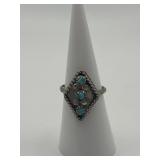 Size 6 925 Turquoise Stone Ring