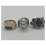 Size 7.5 925 Ring Lot of 3