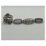 Size 7.25 925 Ring Lot of 4