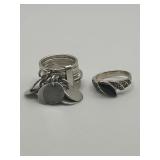 Size 5.5 Sterling Silver Ring Lot of 2