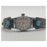 925 Turquoise and Coral Expansion Band Acqua