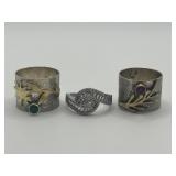 Size 8 925 Ring Lot of 3