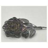 Taxco Mexico 4in Sterling Silver Rose Brooch