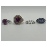 Size 6 925 Ring Lot of 4