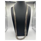 28in 925 Liquid Silver Heishi Bead Necklace