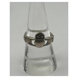 Size 7.25 Sterling Irish Claddagh Ring