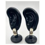 925 Chunky Dome Hoop Earrings