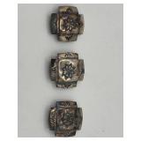 925 Southwestern Button Cover Lot of 3
