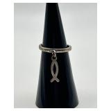 James Avery Size 4.5 925 Ichthus Dangle Charm