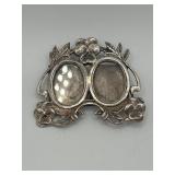Victorian Sterling Silver Double Framed 2in