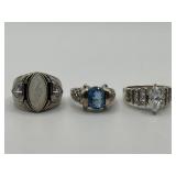 Size 8 925 Ring Lot of 3