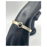 925 Black Onyx Inlay Cuff Bracelet