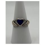 Size 7.25 Claddagh Ring Sterling Silver