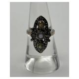 925 3 Stone Amethyst Stacked Cocktail Ring Soze 7