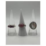 Size 7 925 Ring Lot of 3