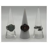 Size 8 925 Ring Lot of 3