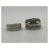 925 Size 7.75 Ring Lot of 2
