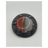 1in Mid Century Vintage Agate Brooch