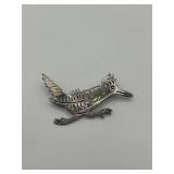 1.5in Taxco Mexico Sterling Silver Roadrunner