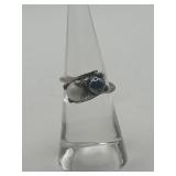 Size 5.75 925 Black and White Pearl Ring