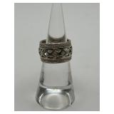 925 Basket Weave Band Ring Size 5