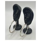 Thick Sterling Silver Hoop Earrings