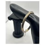 925 Hinged Bangle Bracelet with Security Chain