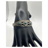 Fred Harvey 925 Turquoise Thunderbird Cuff