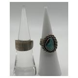 925 Size 4.5 Ring Lot of 2