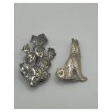 925 1in Kit Carson Western Brooch Set
