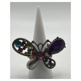 925 Multi-Stone Butterfly Stretch Cocktail Ring