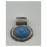 925 Mexico Turquoise Inlay Necklace Pendant