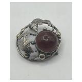 Niels Erik Danish Amber Brooch 1in