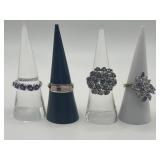 Size 7 925 Ring Lot of 4