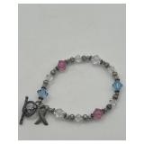 7in Sterling Silver Thyroid Cancer Awareness