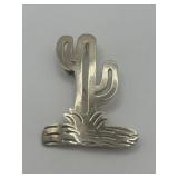925 Mexico 1.5in Cactus Brooch