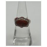 925 Size 5.75 Carnelian Oval Ring